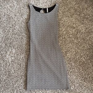 Black and White Chevron Dress